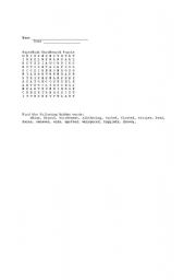 English Worksheet: vocabulary game