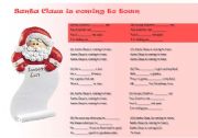 English Worksheet: Santa Claus Is Coming to Town - Worksheet