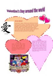 English Worksheet: Valentines Day around the world