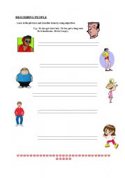 English worksheet: Describing People