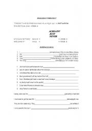 English Worksheet: PRESENT PERFECT VERB PRACTICE