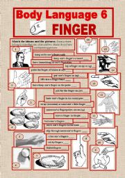 English Worksheet: Body Language 6