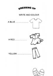 English worksheet: DRESSING UP