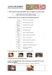 English Worksheet: Horoscope activity