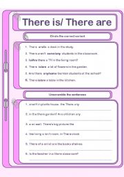 English worksheet: There is There are