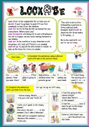 English Worksheet: look and be