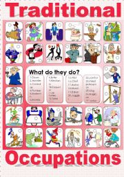 English Worksheet: JOBS (traditional occupations). PART I