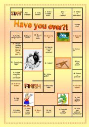 English Worksheet: Have you ever? Have fun TOGETHER with your ss!