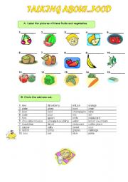 English worksheet: Food - vocabulary exercises