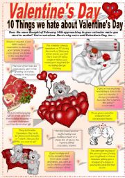 English Worksheet: VALENTINES DAY