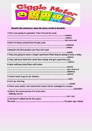 English Worksheet: rewrite the sentences