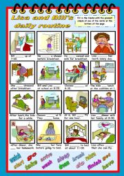 English Worksheet: CHILDREN�S ROUTINE