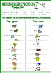 English Worksheet: Demonstrative Pronoun 