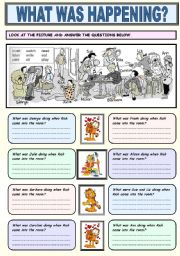 English Worksheet: PAST CONTINUOUS TENSE