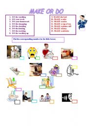 English Worksheet: MAKE OR DO