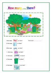 English Worksheet: HOW MANY ...... ARE THERE?