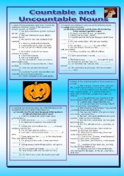 COUNTABLE AND UNCOUNTABLE NOUNS