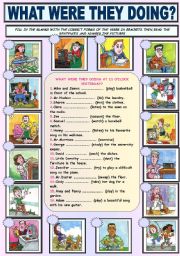 English Worksheet: PAST CONTINUOUS TENSE