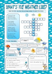 English Worksheet: WHATS THE WEATHER LIKE?