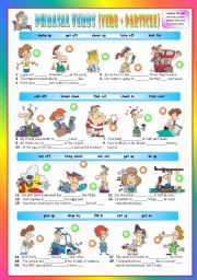 English Worksheet: Phrasal Verbs (Fifth series). Exercises (Part 2/3). Key included!!! (The preview looks a bit distorted, but the document is perfectly fine after downloading it)