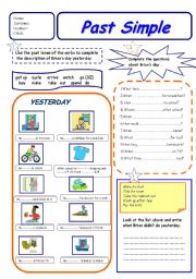 English Worksheet: past simple