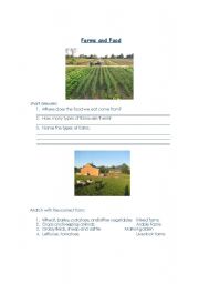English worksheet: Farms and Foods