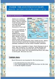 English Worksheet: Inside the continent Europe - Greece (9 pages) (Part 1 of 2)