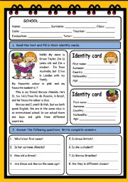 English Worksheet: PERSONAL INFORMATION  ( 3 PAGES )