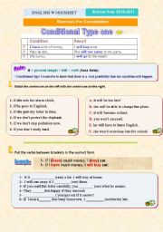 English Worksheet: First Conditional