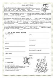 English Worksheet: Reading comprehension for elementary students