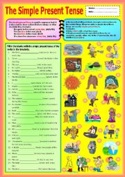 English Worksheet: The Simple Present Tense