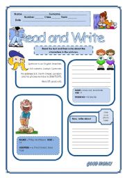 English Worksheet: Read and Write