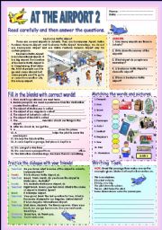 English Worksheet: At The Airport 2