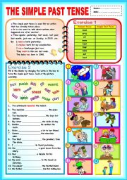 English Worksheet: The Simple Past Tense