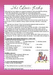 English Worksheet: The old lady