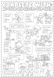 English Worksheet: Possessive Adjectives