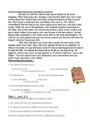 English Worksheet: The Valuable book