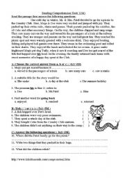 English Worksheet: A great Day