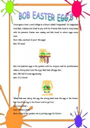 English Worksheet: Bob Easter Egg 1/4