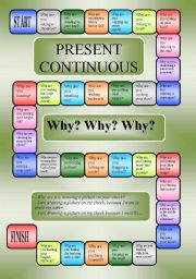 Present Continuous - a boardgame (editable, B/W)