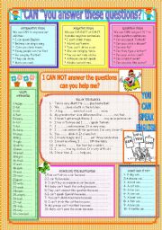 English Worksheet: CAN-CANT