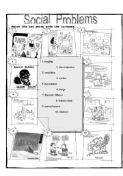 English Worksheet: Social Issues Vocabulary + Answer Key