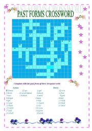 Irregular Past Verbs Crossword