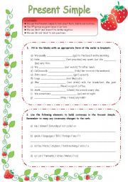 English Worksheet: PRESENT SIMPLE exercises