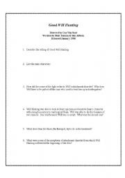 English Worksheet: Good Will Hunting study guide