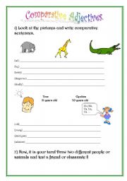 English worksheet: comparative adjectives