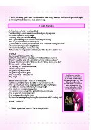 English Worksheet: Music Class - I will survive - Gloria Gaynor