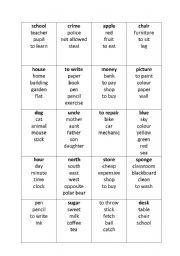 English Worksheet: Taboo in English