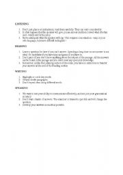 English Worksheet: listening