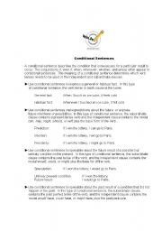 English Worksheet: conditional sentences